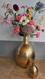Mooi bloemstuk,boeket zijden kunstbloemen in Des Pots vaas, Huis en Inrichting, Ophalen of Verzenden, Zo goed als nieuw, Binnen