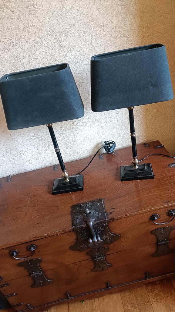 2 Nachtkast Lampjes, Huis en Inrichting, Lampen | Vloerlampen, Minder dan 100 cm, Metaal, Stof, Ophalen of Verzenden
