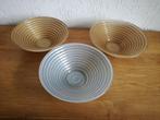 Glazen schalen zilverkleurig en goudkleurig per stuk € 3,50, Schaal, Rond, Ophalen of Verzenden, Glas