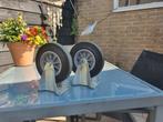 Bokwiel 20 cm. 2 stuks., Doe-het-zelf en Verbouw, Zwenkwielen, Ophalen, Gebruikt