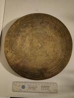 Geelkoperen (messing) wandbord, Java, Indonesië 19e eeuw, Antiek en Kunst, Ophalen of Verzenden, Koper