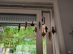 Set v. 9 massief houten ornamenten - houtdecoratie - hangers, Houtatelier M.Y., Info@myhoutatelier.nl, Ophalen of Verzenden, Zo goed als nieuw