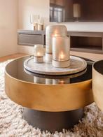 Luxe Windlicht  KOGAN S  beige  smoke 14x8 cm, Huis en Inrichting, Woonaccessoires | Kandelaars en Kaarsen, Overige materialen