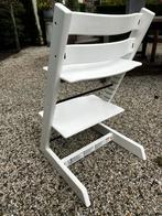 Witte Stokke Tripp Trapp Kinderstoel - Zeer Goed!, Ophalen of Verzenden, Zo goed als nieuw, Meegroeistoel, Aanschuifbaar