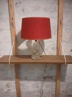 Vintage vol glazen lamp, tafellamp uniek, Ophalen of Verzenden, Gebruikt, Minder dan 50 cm