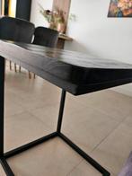 Laptop tafel 'bijzettafel, Huis en Inrichting, Tafels | Bijzettafels, Ophalen, Minder dan 55 cm, Rond, Zo goed als nieuw