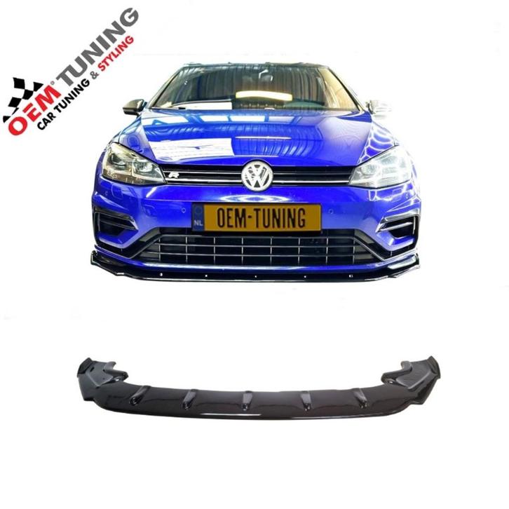 VW GOLF 7.5 R R-Line Frontspoiler | 2017–2020 | Hooggl Zwart, Auto diversen, Tuning en Styling, Ophalen of Verzenden