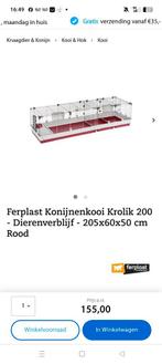Fantastisch grote binnenkooi krolik 2meter 5, Dieren en Toebehoren, Knaagdieren en Konijnen | Hokken en Kooien, Ophalen, Kooi