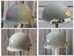 Helm US infantry WW2 1944 helmet M1 Normandy Ardennes USA, Ophalen of Verzenden, Amerika, Helm of Baret