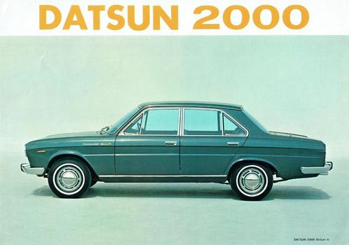 Folder Datsun 2000 (ca.1968), Boeken, Auto's | Folders en Tijdschriften, Gelezen, Overige merken, Verzenden