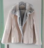 bontjas imitatie bont, met suede,   maat L, creme, volgnr 36, Ophalen of Verzenden, Zo goed als nieuw, Maat 42/44 (L), Beige