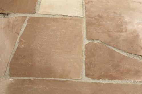 prachtige gele flagstones Golden Leaf uit India € 29,95 p/m2, Tuin en Terras, Tegels en Klinkers, Nieuw, Terrastegels, Natuursteen