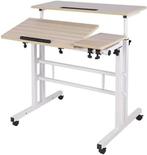 Wooden standing-sitting adjustable desk, Huis en Inrichting, Ophalen, In hoogte verstelbaar, Zo goed als nieuw, Stabureau