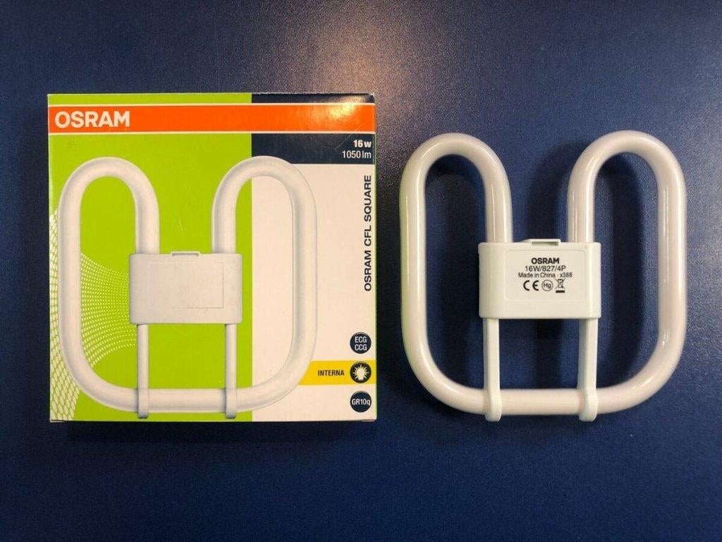 Osram cfl square 16w/827 4pin 1050lm, Minder dan 30 watt, Soft of Flame, Nieuw, Bipin of Steekvoet
