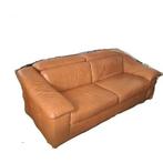 Natuzzi leder bankstel, Huis en Inrichting, Banken | Bankstellen, Ophalen, 100 tot 125 cm, Zo goed als nieuw, Rechte bank