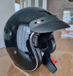 Helm - Zwart met metalic flakes..1 x gebruikt., Motoren, Overige merken, Jethelm, Ophalen of Verzenden, S