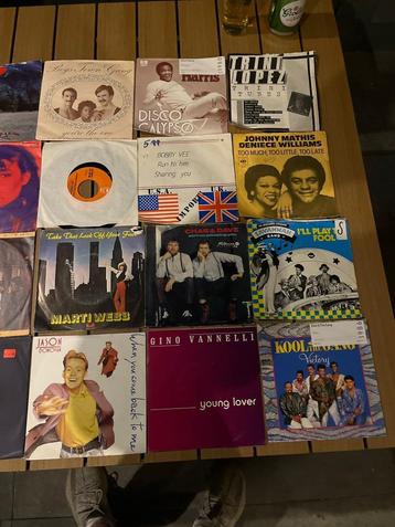 Verzameling Vinyl Singles | 70s 80s Pop Disco Rock beschikbaar voor biedingen