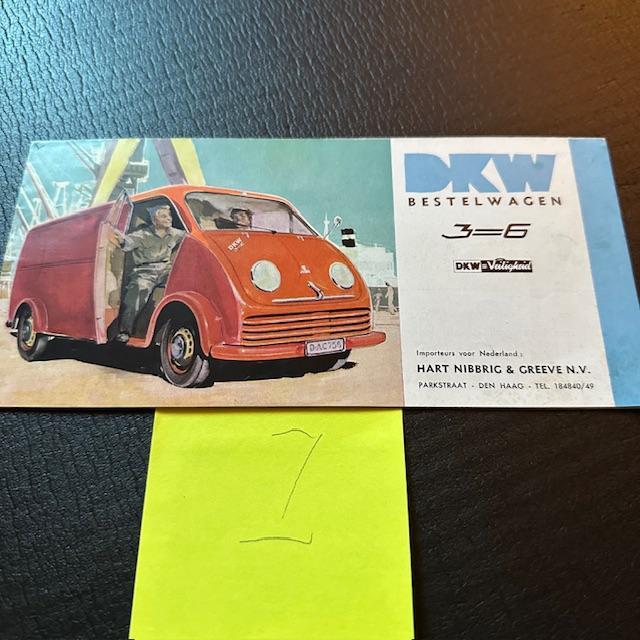 DKW Bestelwagen 3=6  1956  (#7), Boeken, Auto's | Folders en Tijdschriften, Gelezen, Overige merken, Verzenden