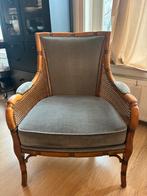 Klassieke Fauteuil met Rotan Details, Huis en Inrichting, Fauteuils, Gebruikt, 75 tot 100 cm, Ophalen of Verzenden, 50 tot 75 cm