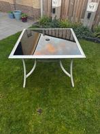 Glazen tuintafel, Tuin en Terras, Ophalen, Gebruikt, Vierkant, Aluminium