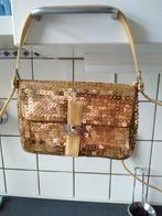Avond tasje goudkleurig, Sieraden, Tassen en Uiterlijk, Ophalen of Verzenden, Bruin, Avondtasje