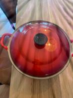 Le Creuset Braadpan - Rood - Origineel, Gebruikt, Ophalen of Verzenden, Koekenpan of Braadpan, Gietijzer