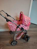 Poppenwagen - roze met hartjes, Kinderen en Baby's, Speelgoed | Poppen, Ophalen, Gebruikt, Overige typen