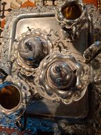 Verzilverd tinnen koffiestel antiek, Antiek en Kunst, Ophalen of Verzenden