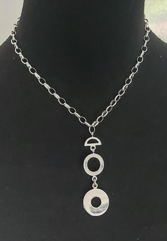 Zilveren Jasseron ketting met hanger 925 zilver., Sieraden, Tassen en Uiterlijk, Kettingen, Zilver, Zilver, Met hanger, Ophalen of Verzenden