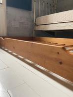 Houten onderschuif bedframe met poten, Ophalen, Gebruikt, 180 tot 250 cm, Planken