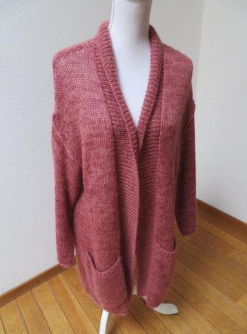 X51 FEMMES DU SUD nieuw mohair vest roze M 38/40	 beschikbaar voor biedingen