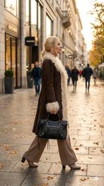 Prachtige Guess Collection Penny Lane jas - leer & lamsbont, Verzenden, Zo goed als nieuw, Maat 38/40 (M), Zwart