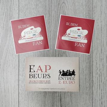 Efteling en Anton Pieck verzamelbeurs ticket + 2 stickers beschikbaar voor biedingen