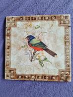 Handbeschilderde kunst tegel vogel, Antiek en Kunst, Antiek | Wandborden en Tegels, Ophalen of Verzenden