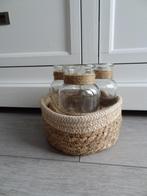 Mandje Met 3 Vaasjes >Snelle Verzending!<, Huis en Inrichting, Woonaccessoires | Vazen, Overige kleuren, Ophalen of Verzenden