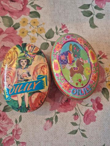 2 x oilily zeepjes in blik vintage  beschikbaar voor biedingen
