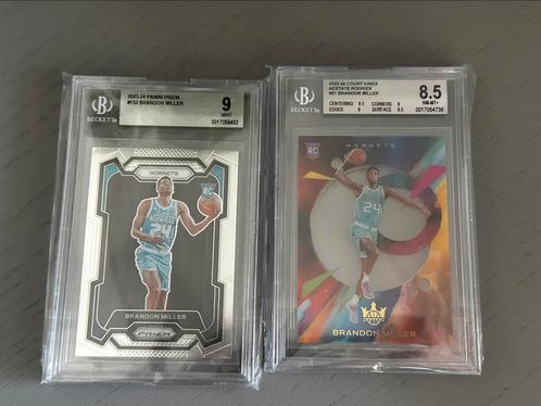 Brandon Miller. Lot 2x BGS (Beckett) NBA Hornets, Hobby en Vrije tijd, Stickers en Plaatjes, Ophalen of Verzenden