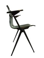Super gave vintage mid century Galvanitas S22 design stoel, Huis en Inrichting, Stoelen, Metaal, Gebruikt, Bruin, Eén
