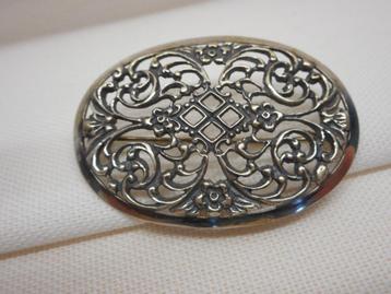 Zilveren mooie vintage broche nr.1210 beschikbaar voor biedingen