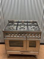 Luxe Boretti Fornuis 6 pits RVS dubbele oven 90 cm, Witgoed en Apparatuur, Hete lucht, Fornello Esperta, Ophalen of Verzenden