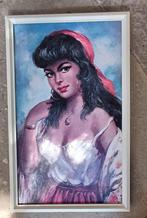 Vintage afbeelding schilderij Torino zigeunermeisje, Ophalen of Verzenden