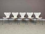 5 Fritz Hansen vlinderstoelen 7 series Arne Jacobsen vintage, Ophalen, Gebruikt, Wit, Vijf, Zes of meer stoelen
