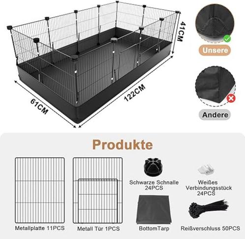 Caviaverblijf met bodem, Dieren en Toebehoren, Knaagdieren en Konijnen | Hokken en Kooien, Nieuw, Kooi, Minder dan 60 cm, 110 cm of meer