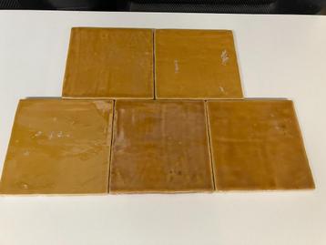 5m2 Wandtegels oud Hollands tegels oker geel 13cm beschikbaar voor biedingen