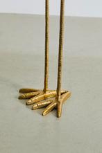 Gold metal side table bijzettafel bird-like two bird feet, Ophalen of Verzenden