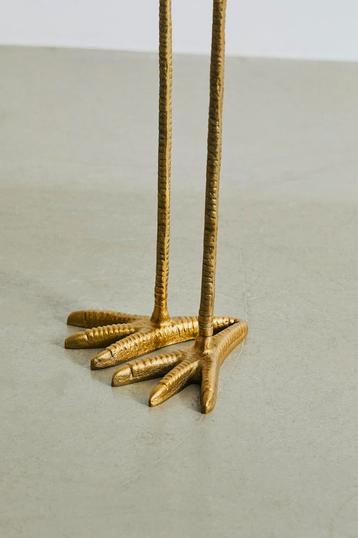 Gold metal side table bijzettafel bird-like two bird feet beschikbaar voor biedingen