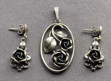 Zilveren Oorbellen Zilveren Hanger Zilver Set Theodoor Klotz beschikbaar voor biedingen