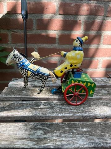 blikken speelgoed  circus clown paard en wagen beschikbaar voor biedingen