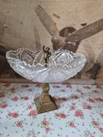 Antiek waaier kristallen druivenschaal, Ophalen of Verzenden