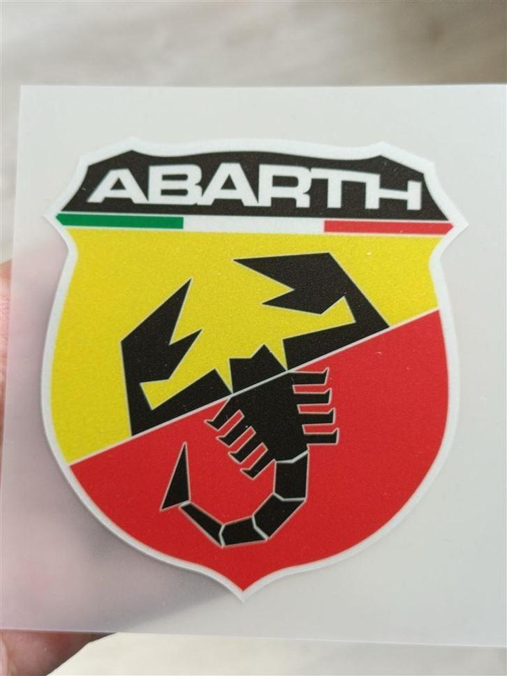 ABARTH Logo Reflecterende Vinyl Decal Sticker ., Verzamelen, Automerken, Motoren en Formule 1, Nieuw, Auto's, Verzenden